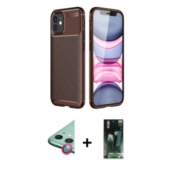 MARSİLYAN™- iPhone 12 Mini Kılıf Eksen Form Prime - Şeffaf 360 Full Body Arka Koruyucu + Raze Metal Kamera Lens - KI