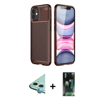 MARSİLYAN™- iPhone 12 Mini Kılıf Eksen Form Prime - Şeffaf 360 Full Body Arka Koruyucu + Raze Metal Kamera Lens - MI