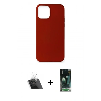 MARSİLYAN™- iPhone 12 Mini Kılıf Kozmos Yansıma Özel Seri - Şeffaf 360 Full Body Arka Koruyucu + Kamera Lens Koruma Cam - SF