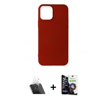 MARSİLYAN™- iPhone 12 Mini Kılıf Kozmos Yansıma Özel Seri - Şeffaf Temperli Cam Ekran Koruyucu + Kamera Lens Koruma Cam - SF