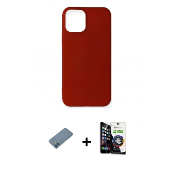 MARSİLYAN™- iPhone 12 Mini Kılıf Kozmos Yansıma Özel Seri - Şeffaf Temperli Cam Ekran Koruyucu + Shine Kamera Lens Koruma Cam - MI