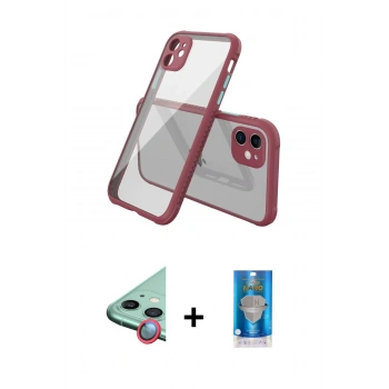 MARSİLYAN™- iPhone 12 Mini Kılıf Nova Asil Özel Seri - Şeffaf Royal Nano Ekran Koruyucu + Raze Metal Kamera Lens - KI