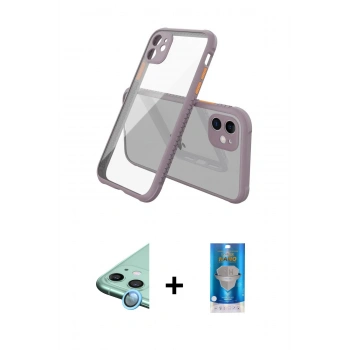 MARSİLYAN™- iPhone 12 Mini Kılıf Nova Asil Özel Seri - Şeffaf Royal Nano Ekran Koruyucu + Raze Metal Kamera Lens - MI