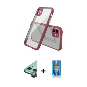 MARSİLYAN™- iPhone 12 Mini Kılıf Nova Asil Özel Seri - Şeffaf Royal Nano Ekran Koruyucu + Raze Metal Kamera Lens - YL