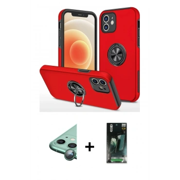 MARSİLYAN™- iPhone 12 Mini Kılıf Odak Form Prime - Şeffaf 360 Full Body Arka Koruyucu + Raze Metal Kamera Lens - YL
