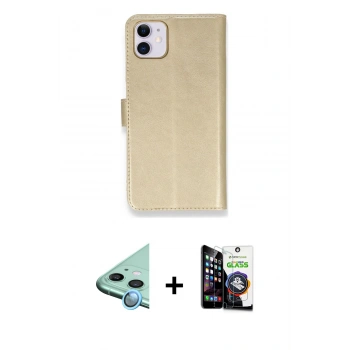 MARSİLYAN™- iPhone 12 Mini Kılıf Siluet Işık Serisi - Şeffaf Temperli Cam Ekran Koruyucu + Raze Metal Kamera Lens - MI