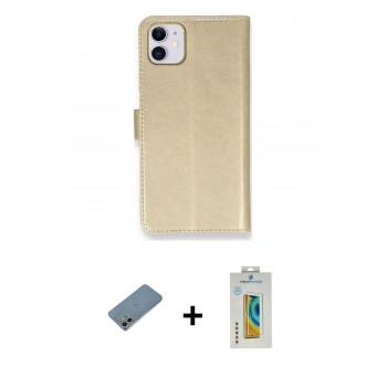 MARSİLYAN™- iPhone 12 Mini Kılıf Siluet Işık Serisi - Siyah Polymer Nano Ekran Koruyucu + Shine Kamera Lens Koruma Cam - GI