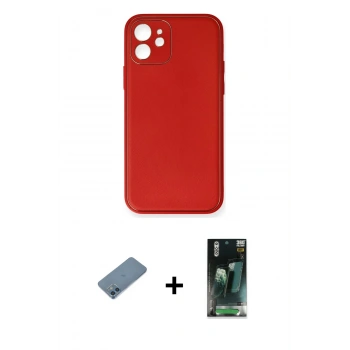 MARSİLYAN™- iPhone 12 Mini Kılıf Yadigar Klasik - Şeffaf 360 Full Body Arka Koruyucu + Shine Kamera Lens Koruma Cam - MI