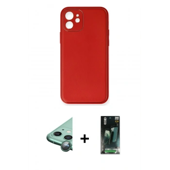 MARSİLYAN™- iPhone 12 Mini Kılıf Yadigar Klasik - Şeffaf 360 Full Body Arka Koruyucu + Raze Metal Kamera Lens - YL