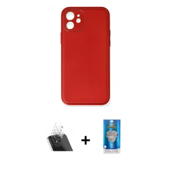MARSİLYAN™- iPhone 12 Mini Kılıf Yadigar Klasik - Şeffaf Royal Nano Ekran Koruyucu + Kamera Lens Koruma Cam - SF