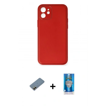 MARSİLYAN™- iPhone 12 Mini Kılıf Yadigar Klasik - Şeffaf Royal Nano Ekran Koruyucu + Shine Kamera Lens Koruma Cam - GD
