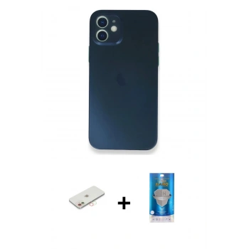 MARSİLYAN™- iPhone 12 Mini Kılıf Yadigar Yansıma Serisi - Şeffaf Royal Nano Ekran Koruyucu + Renkli Kamera Lens Koruma Cam - YL