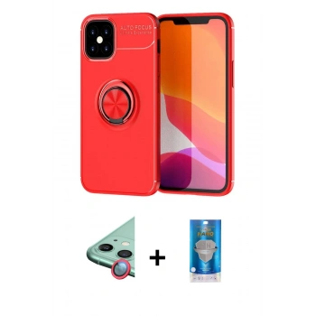 MARSİLYAN™- iPhone 12 Mini Kılıf Yankı Form Prime - Şeffaf Royal Nano Ekran Koruyucu + Raze Metal Kamera Lens - KI