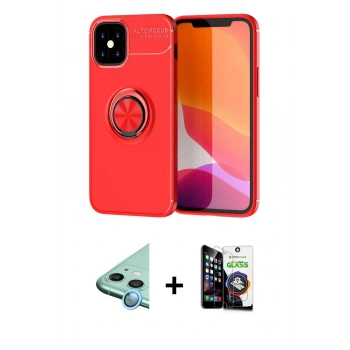 MARSİLYAN™- iPhone 12 Mini Kılıf Yankı Form Prime - Şeffaf Temperli Cam Ekran Koruyucu + Raze Metal Kamera Lens - MI
