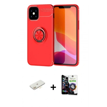 MARSİLYAN™- iPhone 12 Mini Kılıf Yankı Form Prime - Şeffaf Temperli Cam Ekran Koruyucu + Renkli Kamera Lens Koruma Cam - SI