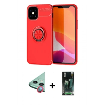 MARSİLYAN™- iPhone 12 Mini Kılıf Yankı Form Prime - Siyah 360 Mat Full Body Arka Koruyucu + Raze Metal Kamera Lens - KI
