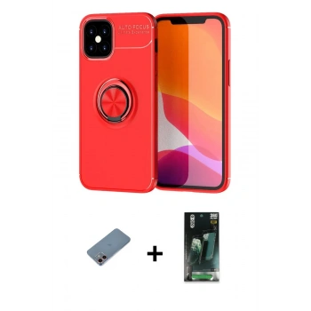 MARSİLYAN™- iPhone 12 Mini Kılıf Yankı Form Prime - Siyah 360 Mat Full Body Arka Koruyucu + Shine Kamera Lens Koruma Cam - PE