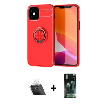 MARSİLYAN™- iPhone 12 Mini Kılıf Yankı Form Prime - Siyah 360 Mat Full Body Arka Koruyucu + Kamera Lens Koruma Cam - SF