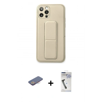 MARSİLYAN™- iPhone 12 Pro Kılıf Akış Doku - Şeffaf Uv Polymer Nano Ekran Koruyucu + Renkli Kamera Lens Koruma Cam - PE
