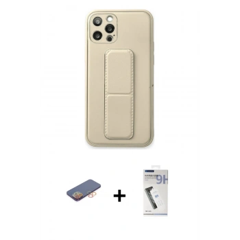 MARSİLYAN™- iPhone 12 Pro Kılıf Akış Doku - Şeffaf Uv Polymer Nano Ekran Koruyucu + Renkli Kamera Lens Koruma Cam - TU