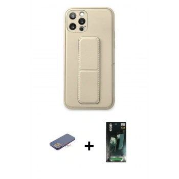 MARSİLYAN™- iPhone 12 Pro Kılıf Akış Doku - Siyah 360 Mat Full Body Arka Koruyucu + Renkli Kamera Lens Koruma Cam - PE