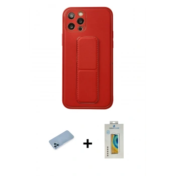 MARSİLYAN™- iPhone 12 Pro Kılıf Akış Doku - Siyah Polymer Nano Ekran Koruyucu + Shine Kamera Lens Koruma Cam - MI