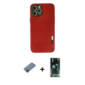 MARSİLYAN™- iPhone 12 Pro Kılıf Doruk Asil Koleksiyonu - Şeffaf 360 Full Body Arka Koruyucu + Shine Kamera Lens Koruma Cam - SH