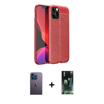 MARSİLYAN™- iPhone 12 Pro Kılıf Doruk Klasik Özel Seri - Şeffaf 360 Full Body Arka Koruyucu + Neon Fosforlu Kamera Lens - MI