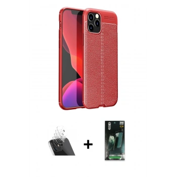MARSİLYAN™- iPhone 12 Pro Kılıf Doruk Klasik Özel Seri - Şeffaf 360 Full Body Arka Koruyucu + Kamera Lens Koruma Cam - SF