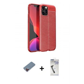 MARSİLYAN™- iPhone 12 Pro Kılıf Doruk Klasik Özel Seri - Şeffaf Uv Polymer Nano Ekran Koruyucu + Metal Kamera Lens Koruma Cam - KI