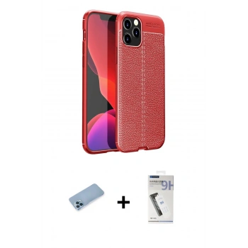 MARSİLYAN™- iPhone 12 Pro Kılıf Doruk Klasik Özel Seri - Şeffaf Uv Polymer Nano Ekran Koruyucu + Shine Kamera Lens Koruma Cam - MI