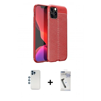 MARSİLYAN™- iPhone 12 Pro Kılıf Doruk Klasik Özel Seri - Şeffaf Uv Polymer Nano Ekran Koruyucu + Shine Kamera Lens - MI