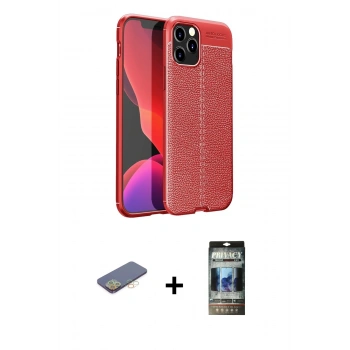 MARSİLYAN™- iPhone 12 Pro Kılıf Doruk Klasik Özel Seri - Siyah 34D Hayalet Izgaralı Cam + Renkli Kamera Lens Koruma Cam - SI