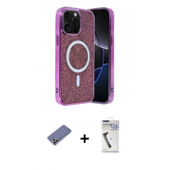 MARSİLYAN™- iPhone 12 Pro Kılıf Eksen Çizgi - Şeffaf Uv Polymer Nano Ekran Koruyucu + Metal Kamera Lens Koruma Cam - GD