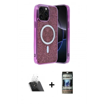 MARSİLYAN™- iPhone 12 Pro Kılıf Eksen Çizgi - Siyah 34D Hayalet Izgaralı Cam + Kamera Lens Koruma Cam - SF
