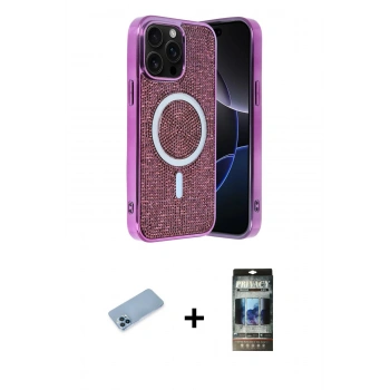 MARSİLYAN™- iPhone 12 Pro Kılıf Eksen Çizgi - Siyah 34D Hayalet Izgaralı Cam + Shine Kamera Lens Koruma Cam - MI