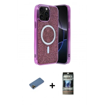 MARSİLYAN™- iPhone 12 Pro Kılıf Eksen Çizgi - Siyah 34D Hayalet Izgaralı Cam + Shine Kamera Lens Koruma Cam - GD