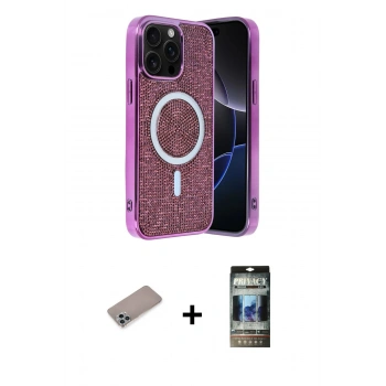 MARSİLYAN™- iPhone 12 Pro Kılıf Eksen Çizgi - Siyah 34D Hayalet Izgaralı Cam + Shine Kamera Lens Koruma Cam - SABE