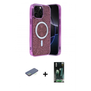 MARSİLYAN™- iPhone 12 Pro Kılıf Eksen Çizgi - Siyah 360 Mat Full Body Arka Koruyucu + Renkli Kamera Lens Koruma Cam - YL