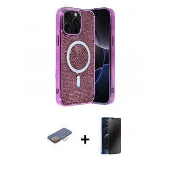 MARSİLYAN™- iPhone 12 Pro Kılıf Eksen Çizgi - Siyah 3D Antistatik Hayalet Cam Ekran Koruyucu + Renkli Kamera Lens Koruma Cam - TU