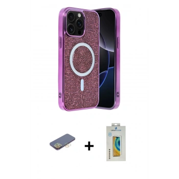 MARSİLYAN™- iPhone 12 Pro Kılıf Eksen Çizgi - Siyah Polymer Nano Ekran Koruyucu + Renkli Kamera Lens Koruma Cam - SI