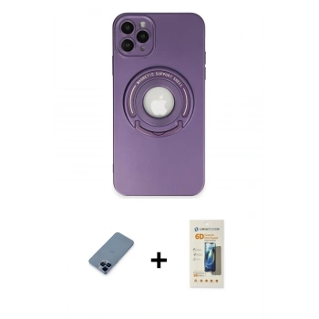 MARSİLYAN™- iPhone 12 Pro Kılıf Eksen Klasik Prime - Siyah 6D Mat Seramik Hayalet Nano Ekran Koruyucu + Metal Kamera Lens Koruma Cam - MI