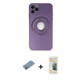 MARSİLYAN™- iPhone 12 Pro Kılıf Eksen Klasik Prime - Siyah 6D Mat Seramik Hayalet Nano Ekran Koruyucu + Shine Kamera Lens Koruma Cam - PE