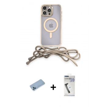 MARSİLYAN™- iPhone 12 Pro Kılıf Eksen Özel Seri - Şeffaf Uv Polymer Nano Ekran Koruyucu + Shine Kamera Lens Koruma Cam - MI