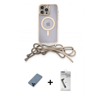 MARSİLYAN™- iPhone 12 Pro Kılıf Eksen Özel Seri - Şeffaf Uv Polymer Nano Ekran Koruyucu + Metal Kamera Lens Koruma Cam - MI