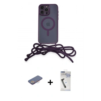 MARSİLYAN™- iPhone 12 Pro Kılıf Eksen Özel Seri - Şeffaf Uv Polymer Nano Ekran Koruyucu + Renkli Kamera Lens Koruma Cam - PE
