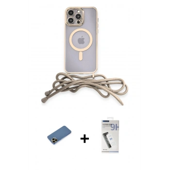 MARSİLYAN™- iPhone 12 Pro Kılıf Eksen Özel Seri - Şeffaf Uv Polymer Nano Ekran Koruyucu + Shine Kamera Lens Koruma Cam - GD