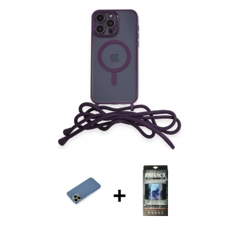 MARSİLYAN™- iPhone 12 Pro Kılıf Eksen Özel Seri - Siyah 34D Hayalet Izgaralı Cam + Shine Kamera Lens Koruma Cam - GD