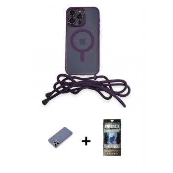 MARSİLYAN™- iPhone 12 Pro Kılıf Eksen Özel Seri - Siyah 34D Hayalet Izgaralı Cam + Metal Kamera Lens Koruma Cam - GD
