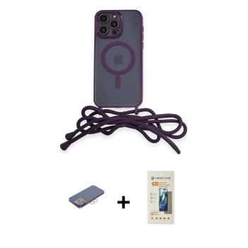 MARSİLYAN™- iPhone 12 Pro Kılıf Eksen Özel Seri - Siyah 6D Mat Seramik Hayalet Nano Ekran Koruyucu + Renkli Kamera Lens Koruma Cam - PE